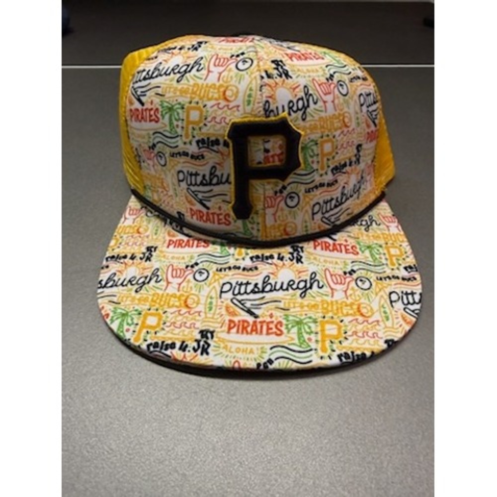 Pittsburgh Pirates MLB Snapback Hat CPI Creative All Over Print Trucker Cap P